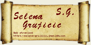 Selena Grujičić vizit kartica